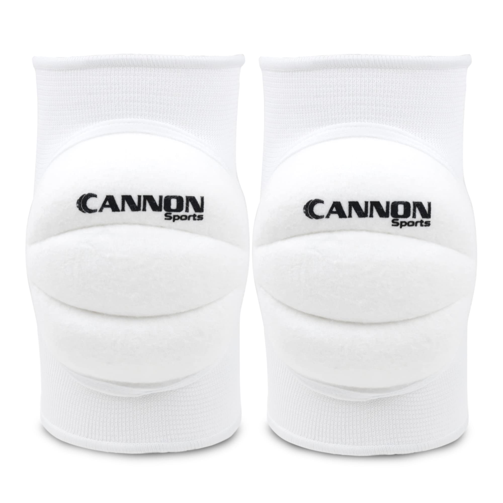 Cannon Sports Pro Volleyball Knee Pads – Thick Padded Sponge for Extra Support – Breathable Anti-slip Collision Avoidance Pro Knee Pads – Volleyball, Wrestling, Working & More (White, Large)