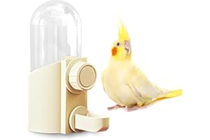 Automatic Hanging Bird Water Bottle - No Drip Cage Mounted Waters Feeder for Parakeets, Cockatiels, Budgies, Lovebirds, Finch