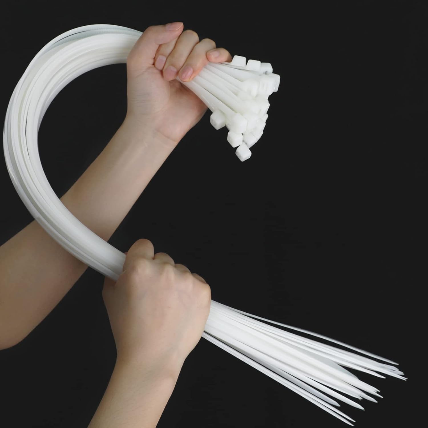 26 Inches Long White Zip Ties Heavy Duty 30 Packs - Max Load 200 LBS, Work Temp 5 ℉ - 176 ℉ - Long Durable Adjustable Nylon Wire Ties for Both Indoor and Outdoor