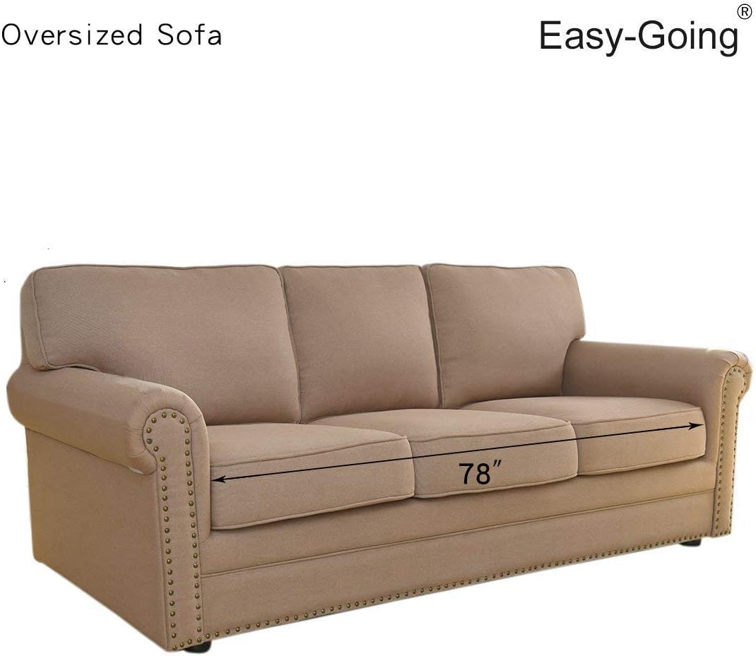 Easy-Going Sofa Slipcover Reversible Sofa Cover Water Resistant Couch Cover Furniture Protector with Elastic Straps for Pets Kids Children Dog Cat(Oversized Sofa, Gray/Light Gray): Kitchen & Dining