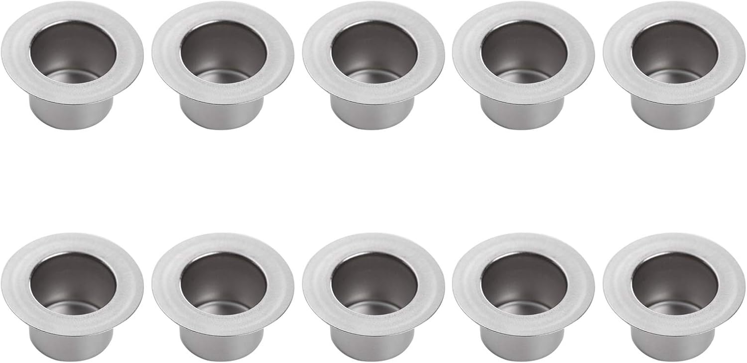 JanJean 10Pcs Metal Candle Cups Grommets Standard Tapered Wax Candles