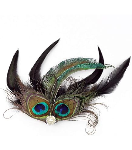 Set De Tocado De Plumas De Pavo Real | Diadema, Pendientes Y Pestañas | Disfraz De Reina Para Fiestas Y Cosplay