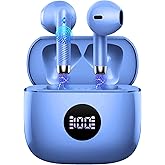 Wireless Earbuds, Bluetooth 5.3 Ear Buds LED Power Display Headphones Bass Stereo, Bluetooth Earbuds in-Ear Noise Cancelling 