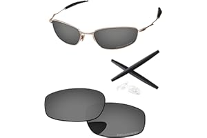 PapaViva Replacement Lenses & Rubber Kits for Oakley Whisker OO4141 60mm Sunglass