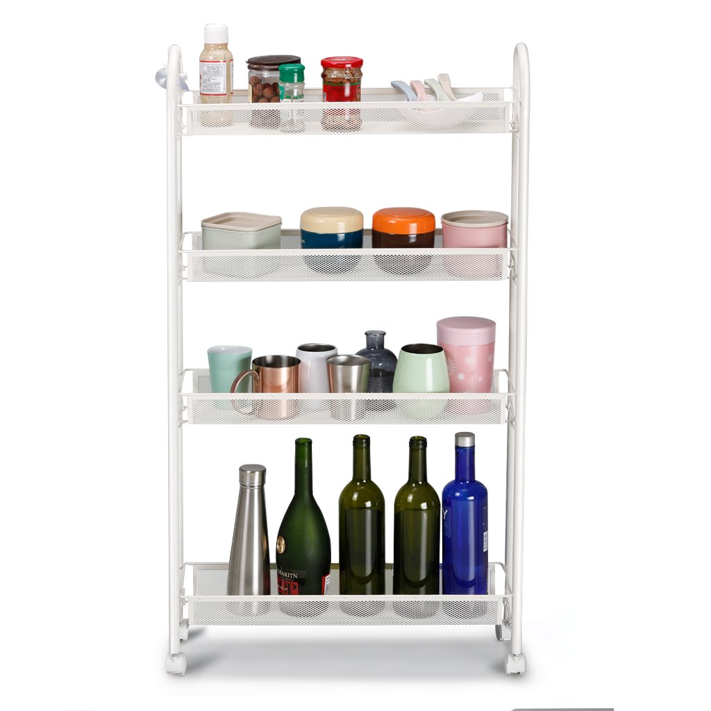 Slim Slide Out Pantry 5 Tiered Storage Tower Holds Up To 30 Pounds