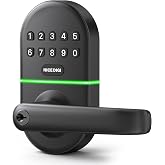 Keypad Door Lock with Handle, Smart Keyless Entry with Code for Front Door | No App or Wi-Fi, Easy DIY Install, with 20 Passcodes and 2 Keys, Auto-Lock, One-Touch Lock, Passage Mode, Backlit Keypad