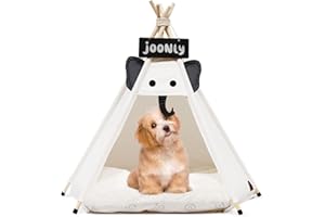 Pet Teepee Portable Dog & Cat Tent Pet Bed with Cushion & Blackboard Indoor Cat & Dog Houses (Elephant)