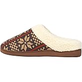 DEER STAGS Mens Brown Patterned Cushioned Lodge Round Toe Slip On Slippers UK Size 11, Brown, 12.5