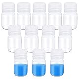 UMETASS 12 Pack 1oz Plastic Bottles with Lids