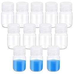 UMETASS 12 Pack 1oz Plastic Bottles with Lids