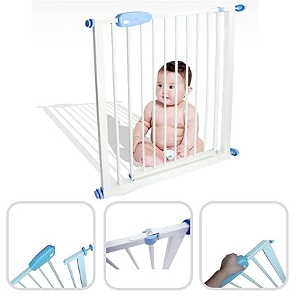 Todeco Cancelletto Di Sicurezza Per Bambini Cancelletto Regolabile Per Porte Larghezza 74 87 Cm Altezza 74 Cm 74 To 87 Cm Bianco