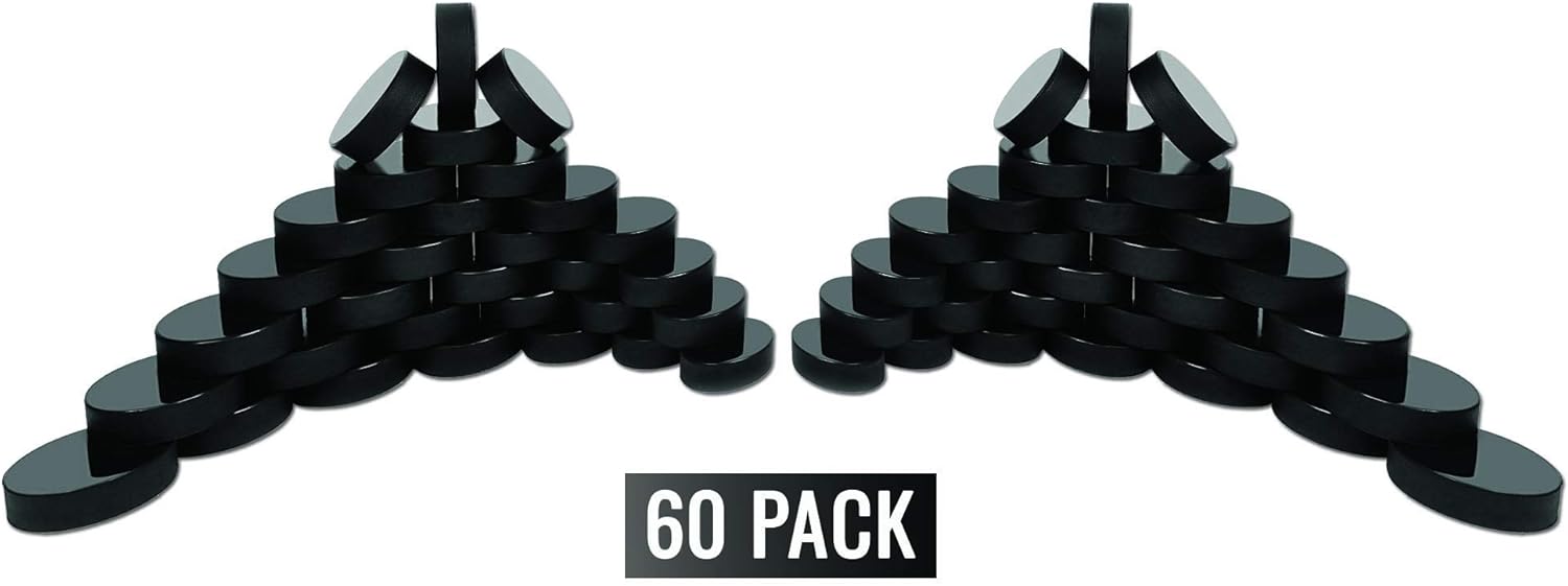 Thorza Ice Hockey Pucks Bulk 60 Pc. Set – Official Regulation Hockey Training Puck Case : Sports & Outdoors