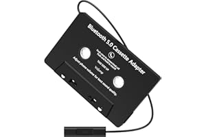 VOIJUMP Car Audio Cassette Player Adapters,Tape Player Bluetooth 5.0 Cassette Aux Adapter, Stereo Two-Channel Tape Audio Adapter,Suitable for Mobile Phones, MP3 Players, Tablet Computers