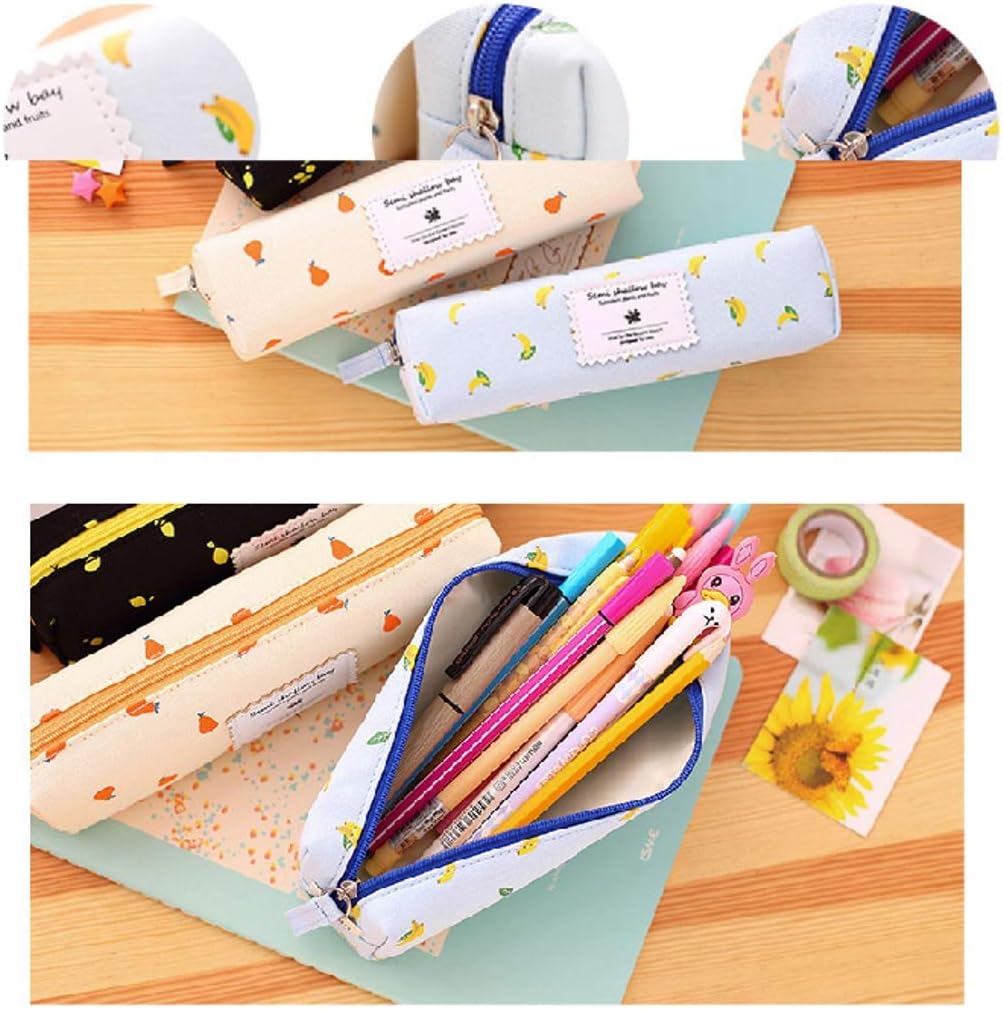 Amazon C Blossom ペンケース ポーチ 帆布 かわいい おしゃれ イエロー ペンケース 文房具 オフィス用品