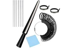 VIADOM Ring Sizer Measuring Tool Kit, 27 PCS Plastic Measuring Ring Tool, US Ring Size 0-13 with Half Size, 2 PCS Reusable Finger Size Tape for Jewelry Making, 6 Pcs Ring Sizer Adjuster for Loose Rings