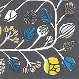 Ideal Home Range 20 Count Lunch Paper Napkins, Kranssi Grey