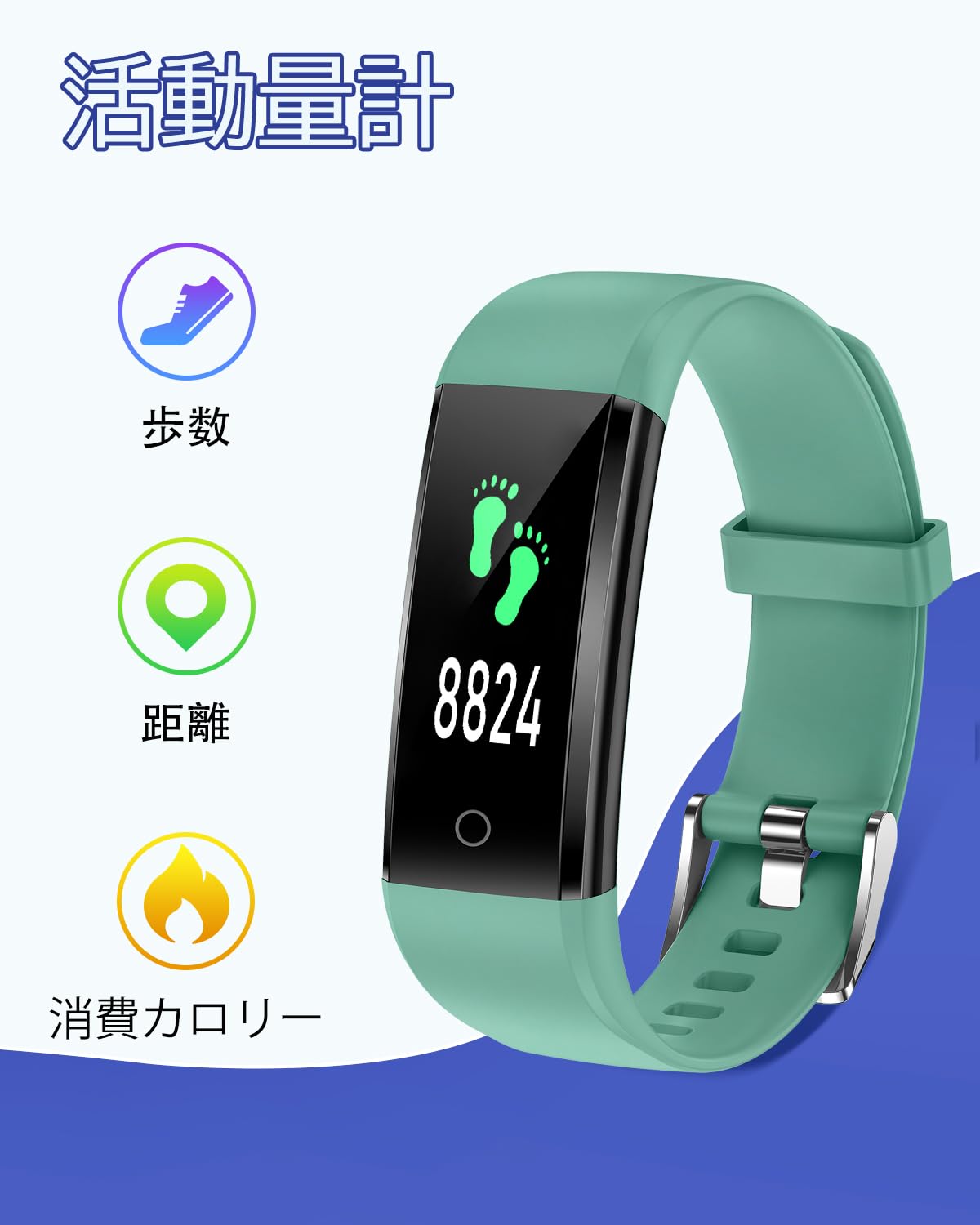 GRV Smart Watch, Smartphone Not Required, No Apps, Activity Meter, Bluetooth Free, Steps Recording, Distance Recording, Suitable for the Elderly, Easy Operation, Japanese Instruction Manual Included
