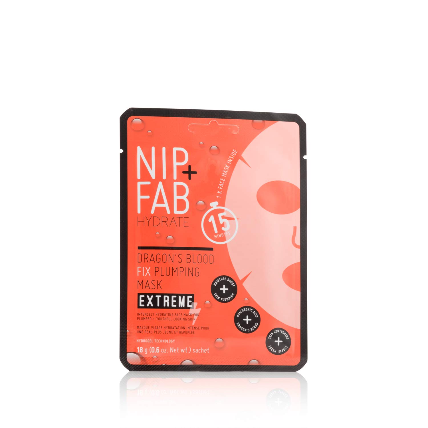 Nip+Fab Dragon's Blood Fix Extreme Plumping Mask | 18 Grams | Intensely Hydrating Face Mask for Plumped + Youthful Looking Skin | Vegan & Cruelty-Free