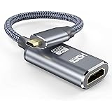 Micro HDMI to HDMI Adapter, Capshi Micro HDMI Adapter Nylon Braided Male to Female Cable Supports Ethernet 1080P 4K/3D Compat