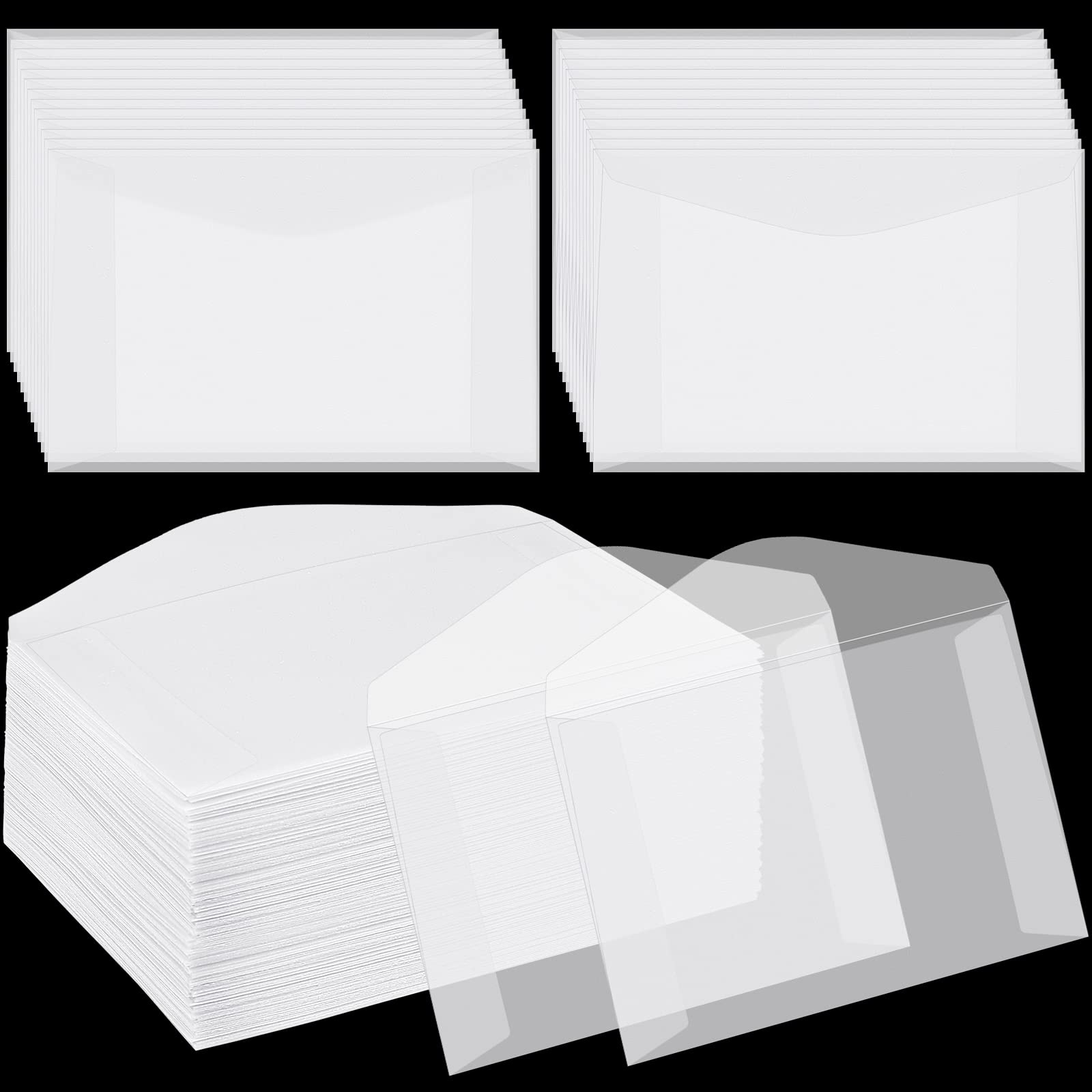 Photo 1 of Geyee 100 Pcs Glassine Ticket Envelopes for Wedding Favor Mini Frosted Envelopes for Ticket Holders Stamp Collecting Supplies Seeds Coin Card, 4.45 x 2.7 Inches