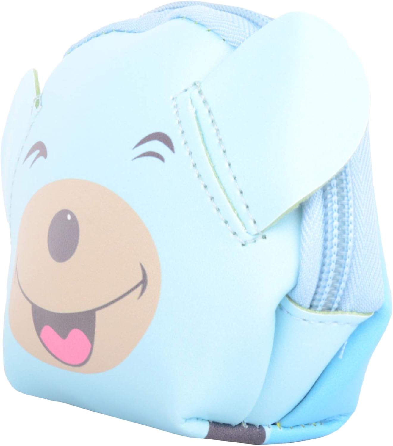 Childrens/Kids/Girls Zip Around Faux Leather Animal Coin Money Holder Purse with Key Ring - Bear - Image 4