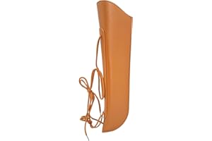 WUQIMUSC Upright Bass bow quiver, Leather Bass bow case, Sturdy Bow bag Holder for German and French bass bow, Bass Instrument Strings Accessories (Brown)
