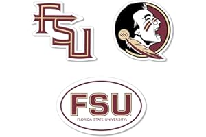 SDS DESIGN ASSOCIATES, INC. Large Auto Magnets, 3 Pack Durable Magnets. Size: Two 6" and One 3" Magnet (Florida State Seminoles)