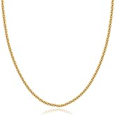 Hadoken 925 Sterling Silver Rope Chain Lobster Clasp 2/2.5/3mm Gold/Silver Chain Necklace for Men Women Diamond Cut 16/18/20/22/24/26/30 Inches