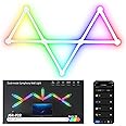 KOBAIBAN Smart WiFi RGB LED Wall Light Lines 16M+ Color LED Dimmable Music Sync Gaming Room, Bedroom, Led Home Wall Decor Light Bars Kit Compatible with Alexa and Google Assistant (9 LED Light Lines)