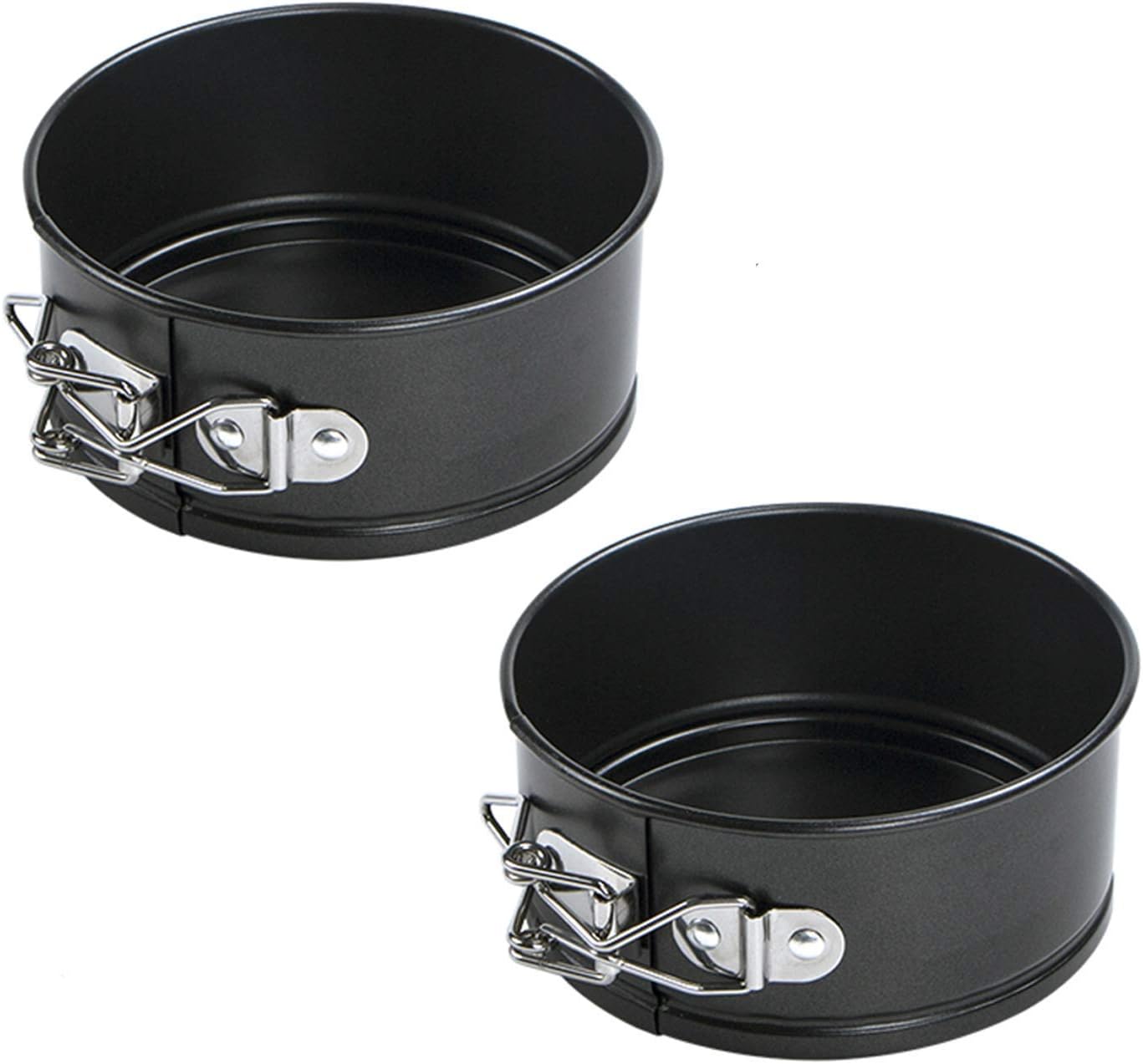 Webake Mini Springform Cake Tins Round Set of 2 Non-Stick 11 cm 4.3 Inches Baking Pan with Loose Base for Instant Pot Cheesecakes