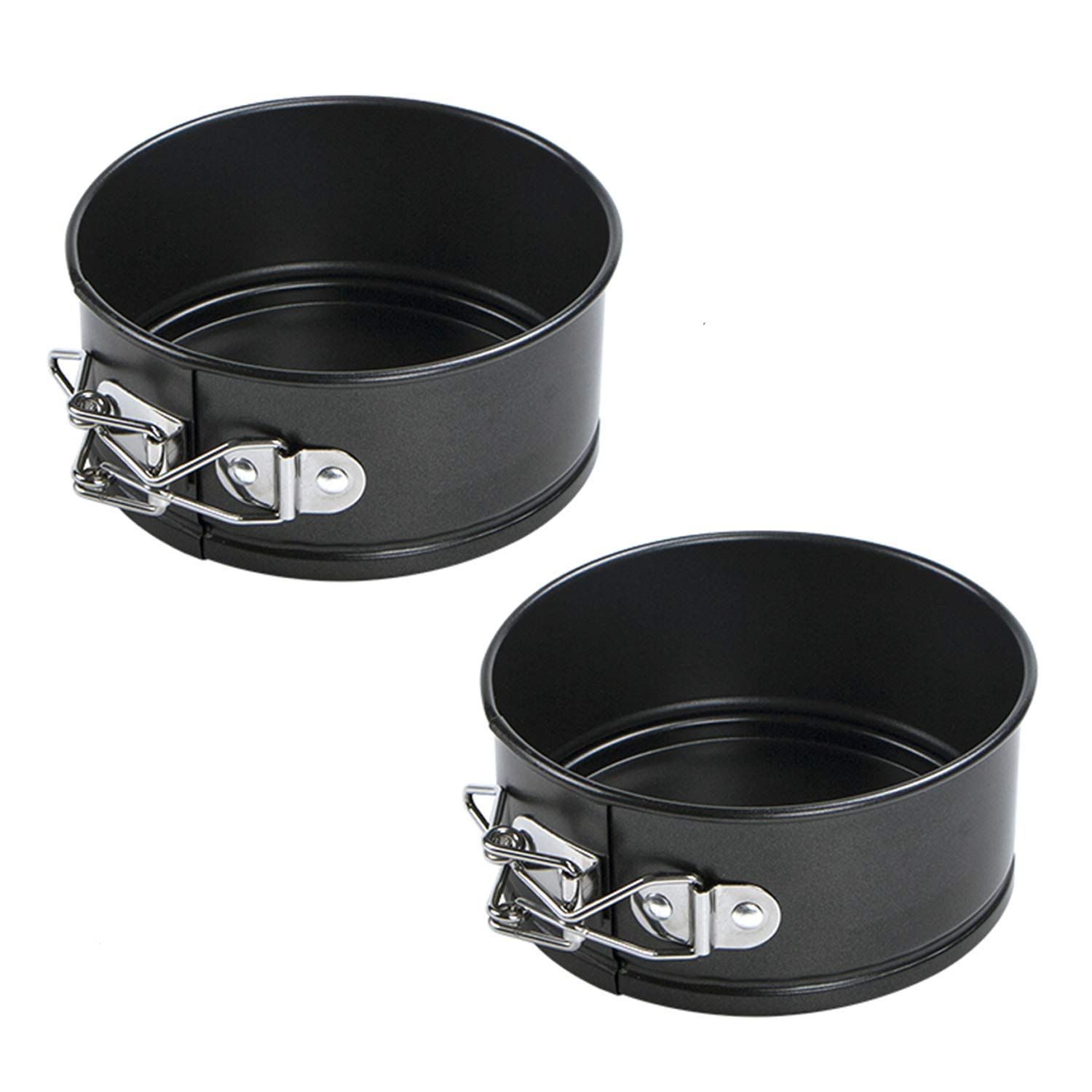 Webake Mini Springform Cake Tins Round Set of 2 Non-Stick 11 cm 4.3 Inches Baking Pan with Loose Base for Instant Pot, Cheesecakes, Sponge Cake Tins