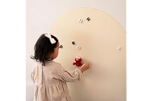 Chalk Bagel Magnetic Wall Decal Chalkboard for Kids Arch Contact Paper for Wall Sticker Peel and Stick Self Adhesive Whiteboard Blackboard Multifunctional Home Decor Schooling (Ivory White)