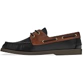 DOCKERS Mens Vargas Classic Leather Boat Shoe | Leather, Cushioning, Grommets, Logos, Casual, Lace-Up