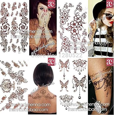 Amazon Com Henna Stencils 3pcs Mixed Henna Designs Temporary