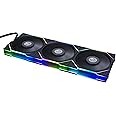 Lian Li UNI Fan TL 120mm Triple Pack - Black, High-Performance Cooling Fans with RGB Lighting
