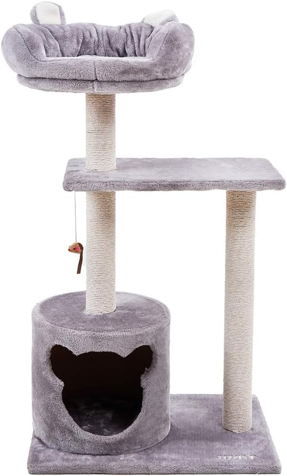 JOYELF Cat Activity Tree Condo, Kittens Tower with Scratching Posts, Cat Pet Play House with Soft Nest 36 Inch : Pet Supplies