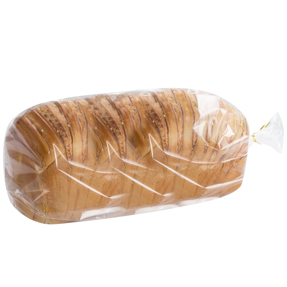 Belinlen Clear Plastic Bread Bag - 100 Pack Bread Loaf Bags with Free Twist Ties for Storage Baking Buns, Baguette (18" x 8" x 2")