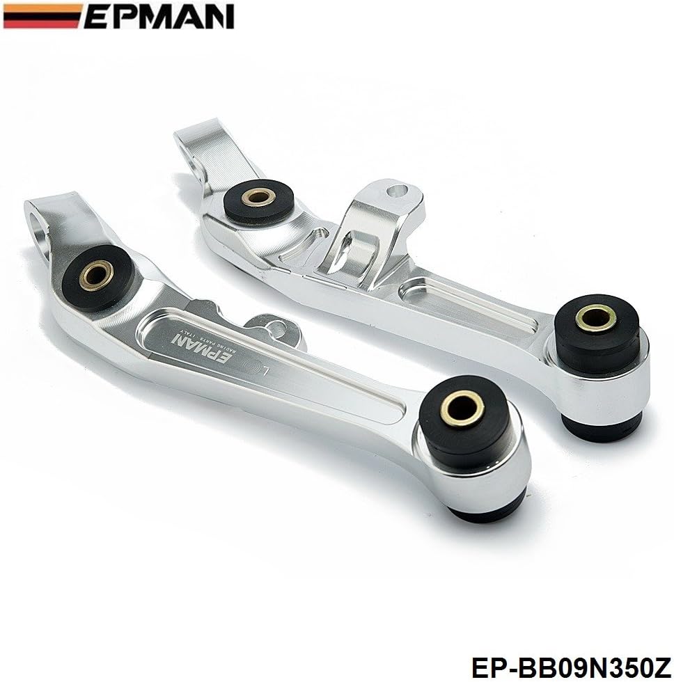 EPMAN Front Lower Control Arm CNC Billet Upgrade Bushing For Infiniti G35 RWD (Silver)