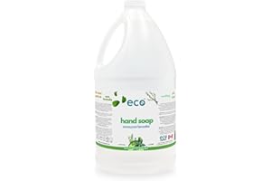 Eco Hand Soap, Rosemary Mint Scented, 4L Bulk Size, Sustainable Hand Soap Refill, Plant Based, Made in Canada, Moisturizing, 