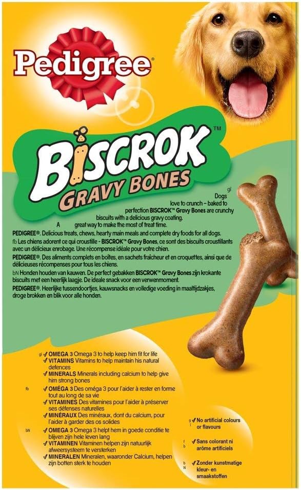 Pedigree Biscrok Gravy Bones Dog Biscuit Treats, 400 g, 33.33 g (Pack of 12) - Image 3