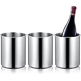 Domensi 3 Pcs Wine Chiller Bucket 750 ML Champagne Bucket Stainless Steel Wine Chillers for Bottles Keeps Cold for Hours