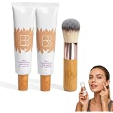 2PC BB blur tinted moisturizer Broad Spectrum SPF 30 - tinted sunscreen bb cream concealer, Medium Buildable Coverage with Natural Lightweight Matte Finish, Vegan &amp; Cruelty Free