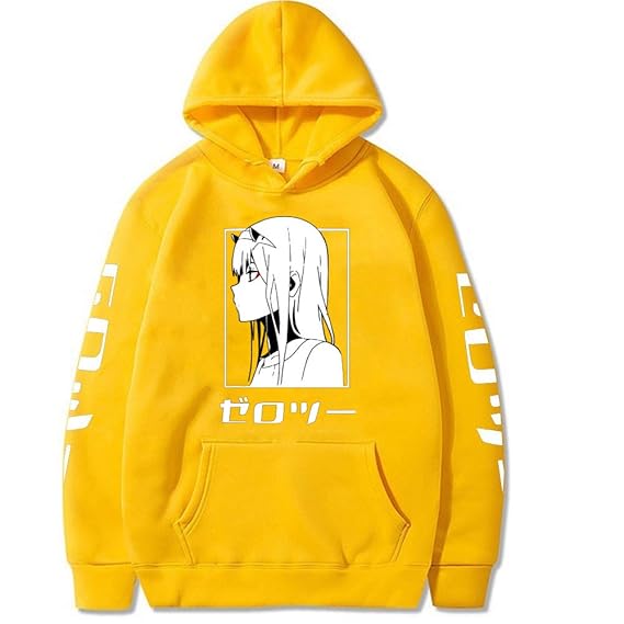 Topcos Unisex Darling In The Franxx Hoodie Zero Two Cosplay Costume Jacket Hooded Pullover Sweatshirt With Pocket X Large Yellow 1 Amazon In Clothing Accessories Topcos Unisex Darling In The Franxx Hoodie Zero Two Cosplay Costume Jacket Hooded Pullover Sweatshirt With Pocket X Large Yellow 1 Amazon In Clothing Accessories
