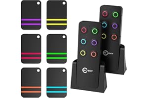 Esky Key Finder Locator with Sound, 85dB Wallet Tracker Key Finders & Trackers with 2 Transmitter 6 Receivers, Remote Item Finder Beeper Tags for Finding Key Remote Wallet, Batteries Included