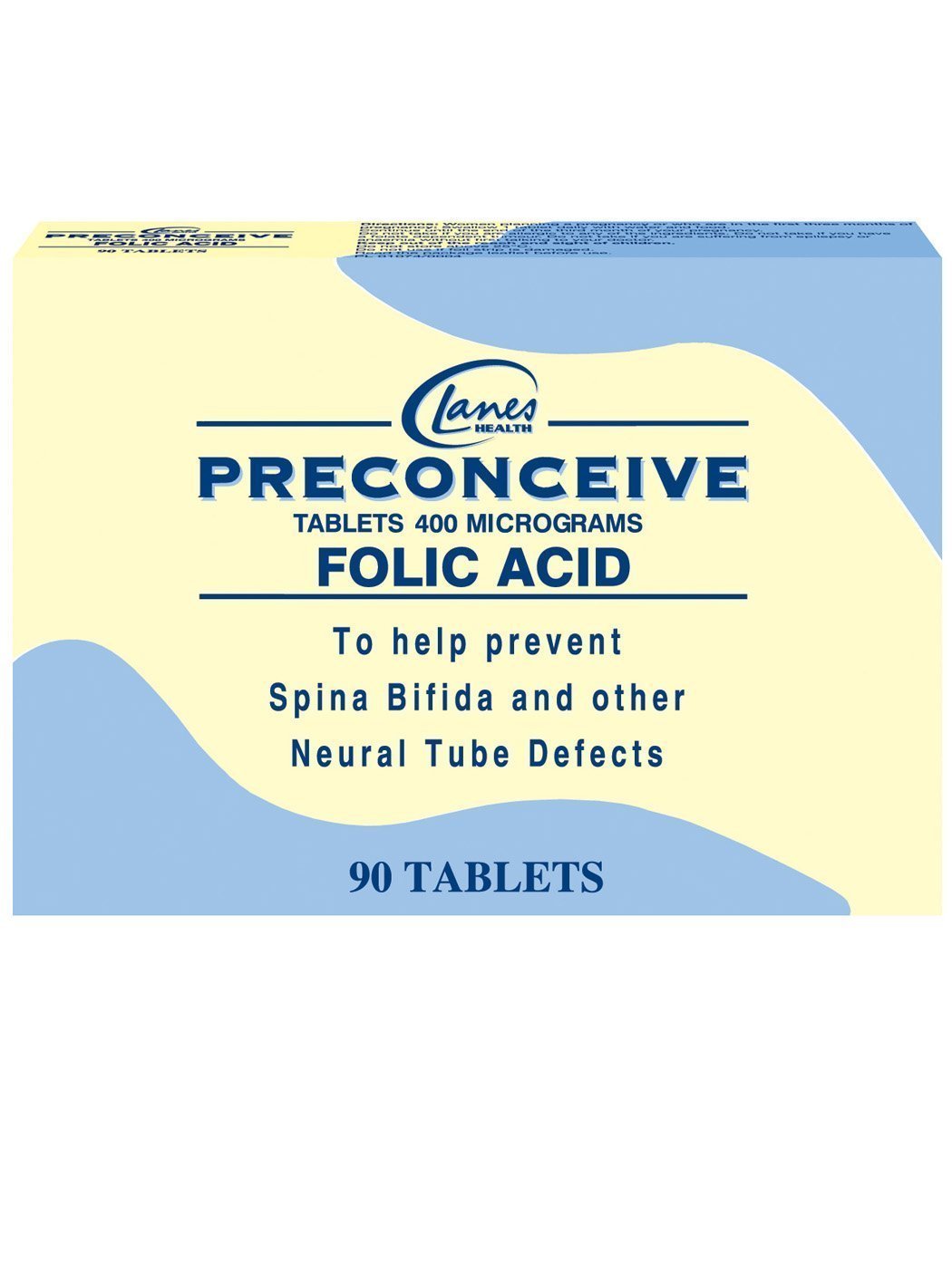 Lanes Health Products (OTC) Preconceive Tablets Folic Acid 400Mcg 90 Pack