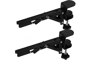 ROMISBABA 2pcs Adjustable Clamp-on Desk Shelf Extender with Armrest Support Aluminum Keyboard Stand for Computer Desk Ergonom