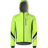 BERGRISAR Winter Cycling Jackets for Men Thermal Fleece Water Resistant Windbreaker Hood Bike Bicycle Biking Jackets