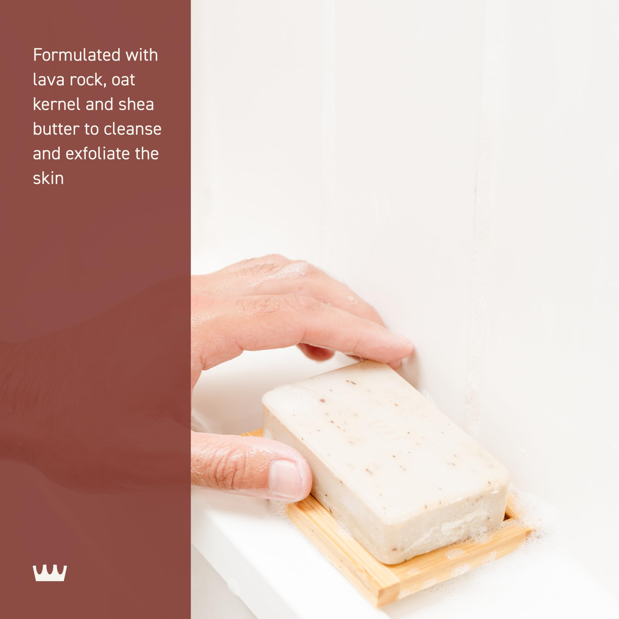 Cremo Exfoliating Body Bar for Men, Bourbon & Oak Scent, Multi-Layered Fragrance That Buffs, Cleanses and Hydrates Skin, 5oz