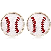 Baseball Earrings for Women Baseball Mom Accessories Essentials Game Day Fan Gifts Lightweight Sports Stud Earrings Jewelry Game Day Shirts Women