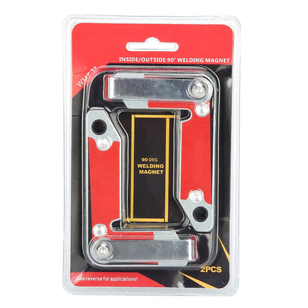 Akozon Welding Magnet Clamp 2pcs WM7-M Magnetic Holder Fixer with Handle 30/60/90 Degree